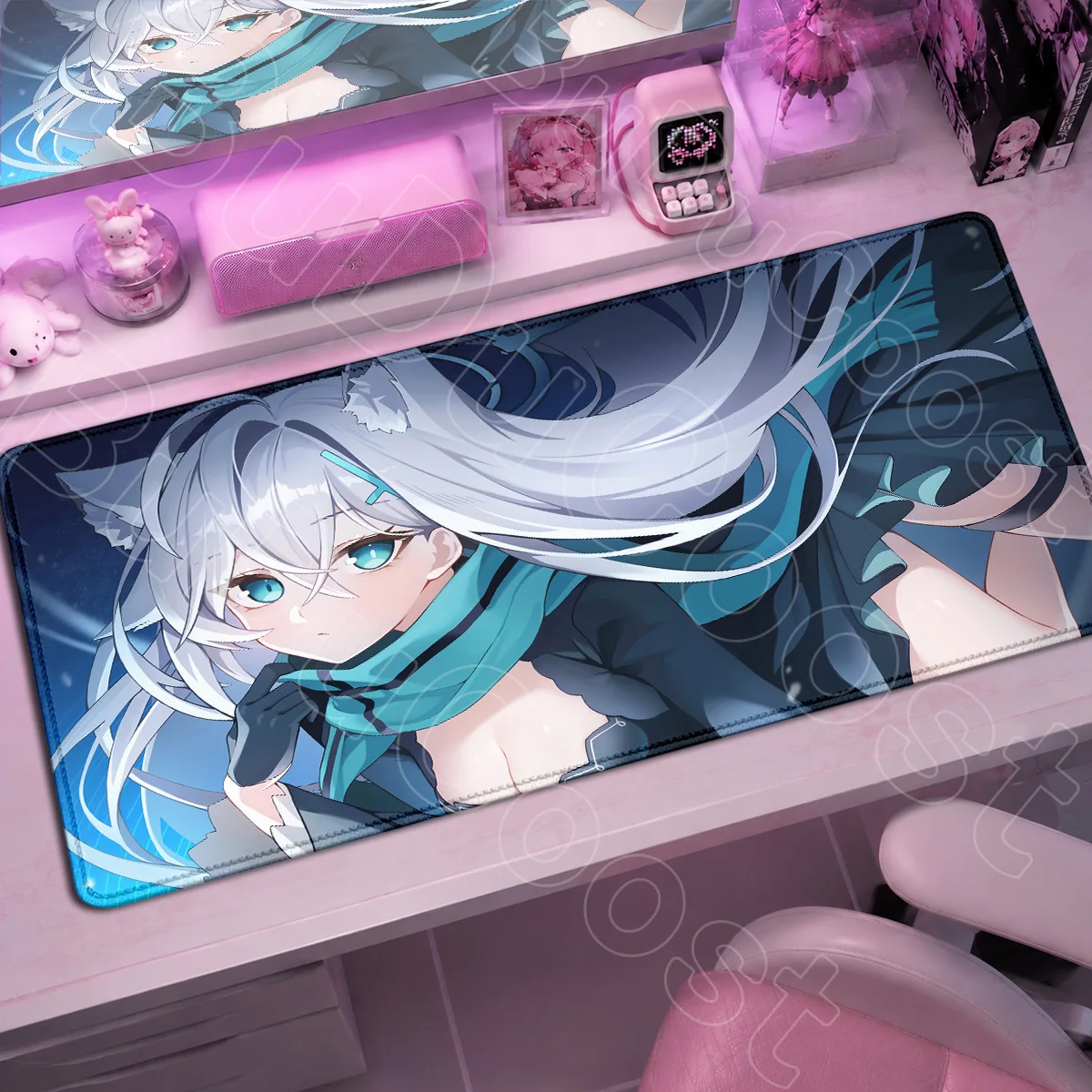 HD Printing Rubber Gamer Computer Keyboard Mat Office Desk Decoration Carpet Large Game Blue Archive Sunaookami Shiroko Mousepad