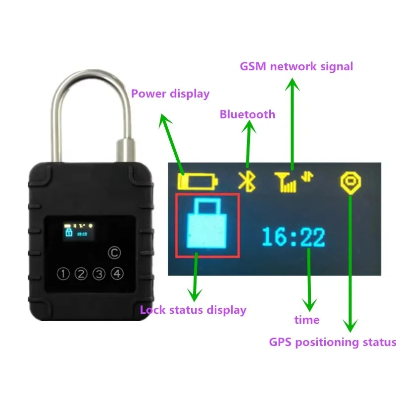 L'ultimo lucchetto intelligente è un lucchetto GPS GSM RFID ad alta sicurezza per contenitori per il trasporto merci