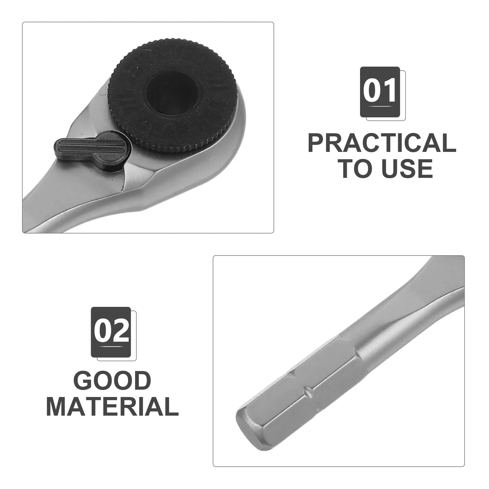 Mini Ratchet Wrench Compact High-Hardness Steel Socket Tool Reversible Offset Design For Tight Spaces Mechanic Auto Repair Diy