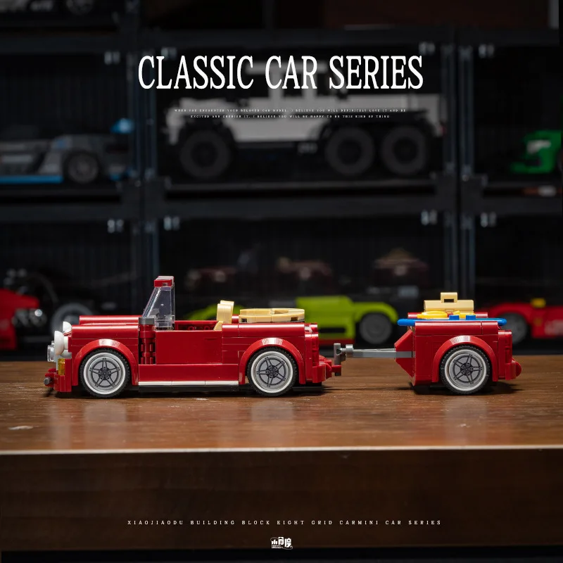 MOC Speed Racer Sportwagen Bouwstenen Technisch Racevoertuig Supercar Garage Scène Montage Bakstenen Speelgoed Kindergeschenken