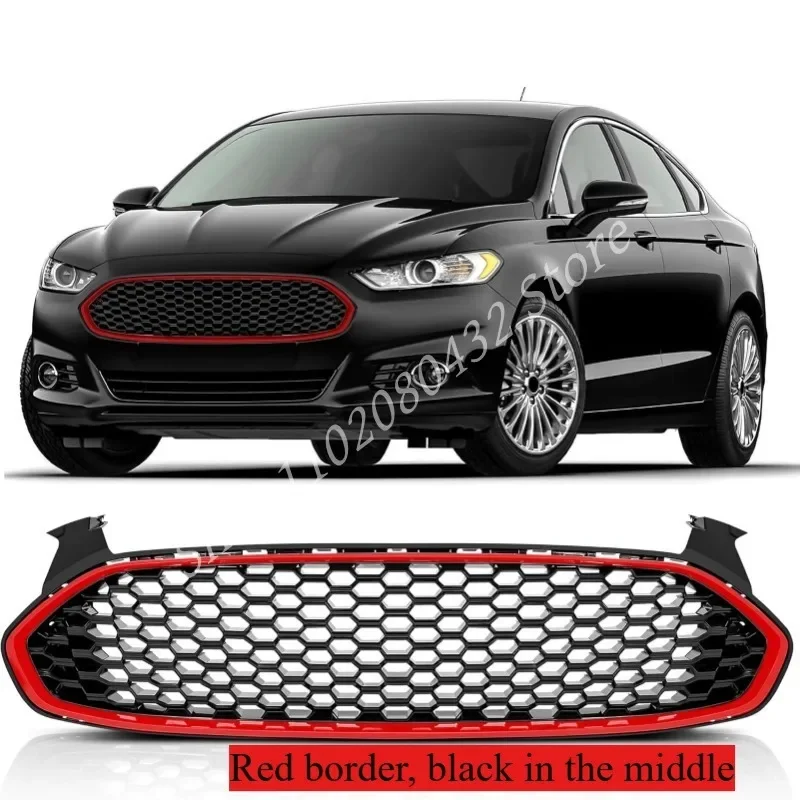 For Ford Mondeo/Fusion 2013-2016 Car Styling Modify Auto Mesh Mask Cover Front Bumper Racing Grille GRills Grill Fit