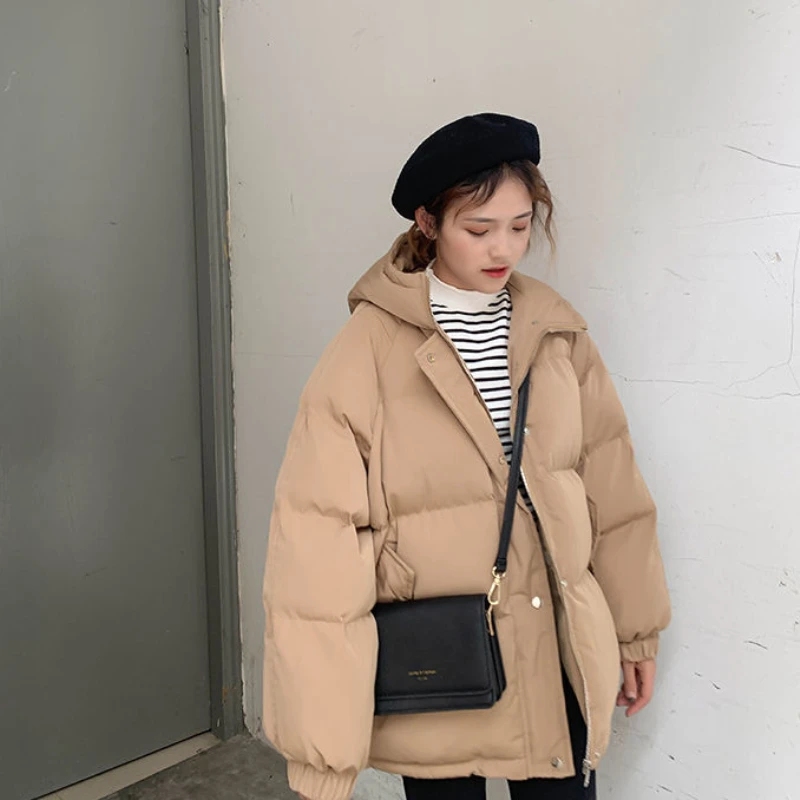 Thicken and Keep Warm 2023 Winter Cotton Overcoat Down Jacket Cotton-Padded Clothes Women's Short Style Jacket Clothes Female