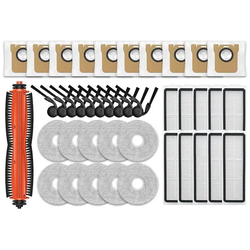 

【POPULAR PICK】For Xiaomi OV31GL, OV21GL Robot Vacuum 5& 5 Pro Replacement Accessories-Tricut Main Side Brush Filter Mop Cloth Ba