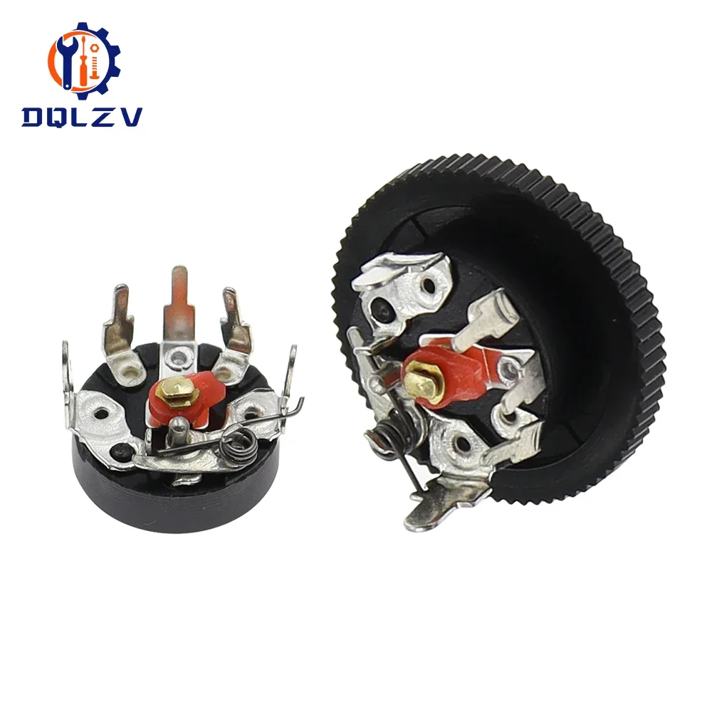 RV12MM Curved Foot Straight Foot Switch Radio Amplifier Volume Potentiometer 10K 50K With Turntable