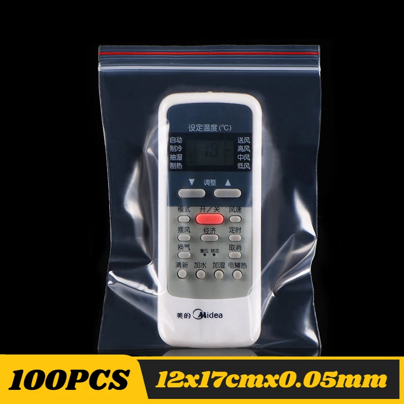 100 pces pe ziplock saco transparente sacos de plástico jóias zip fecho de correr fechamento reclosable poli sacos de embalagem clara tamanho