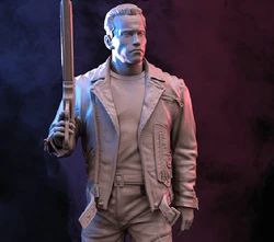 1/24 75mm Resin Model Terminator T-800 Figurine Unpainted Unassembled RW-021