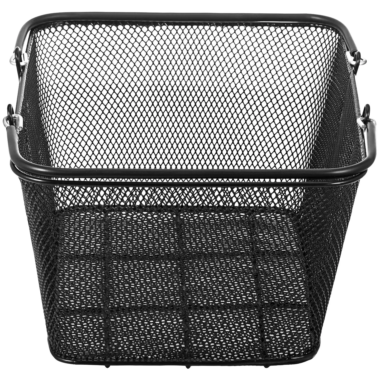 Shopping Baskets with Handles, 12PCS, Black Metal, Portable Wire, Mesh Set for Supermarkets, Retail Stores, Grocery