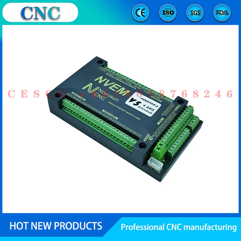 New upgrade V5 NVEM Mach3 engraving machine control card 300KHz network port suitable for CNC controller 3456 axis display