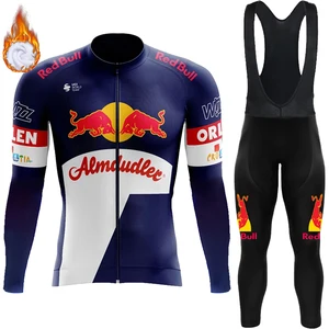 Set von Radkleidung für Männer, Red Bull -Trikot, Drogerie, Roadbike -Uniform, professionelles MTB -Hemd, Winter, 2022 12 Hauptverkäufe Rot Aktienkleidung - №5