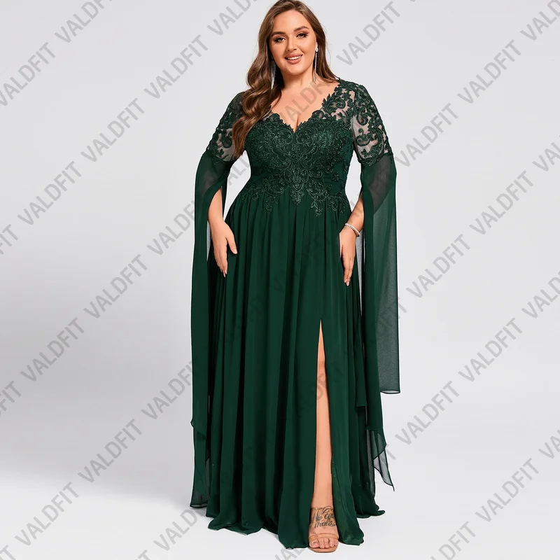 

Customized Long Plus Size Dark Green Mother of the Bride Dresses for Weddings Vestido Invitada Boda 2023 Formal Occasion Dresses