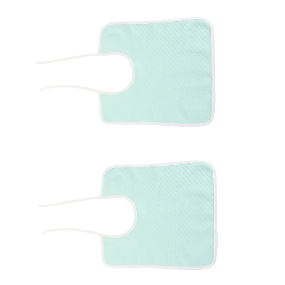 2Pcs High-Quality Cotton Adult Bibs Washable Eating Apron for Elderly Disabled Adults Mealtime Spill Protection