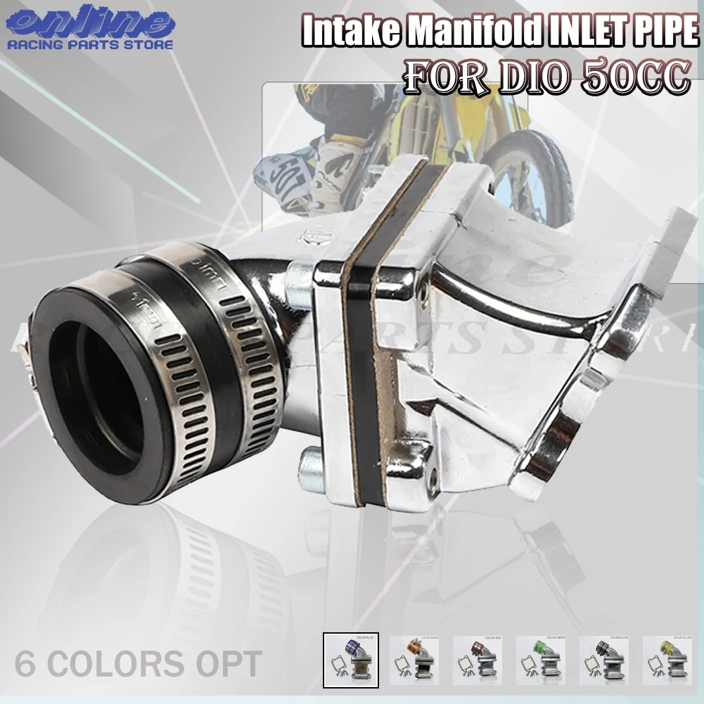 High Performance carb INLET Manifold Intake PIPE For DIO 18/27 50 CX ZX SE50 SK50 SA50 Elite Spree Shadow 2 Stroke scooter Moped