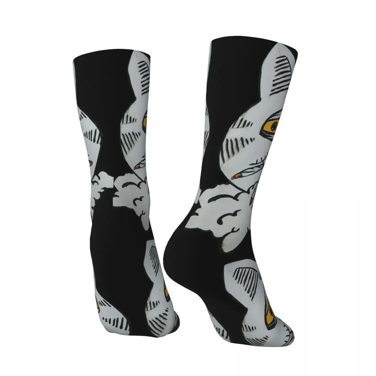 Smoke Men's Socks Vintage Harajuku T-The Nine Lives of Fritz the Cat Street Style Novelty Pattern Crew Sock