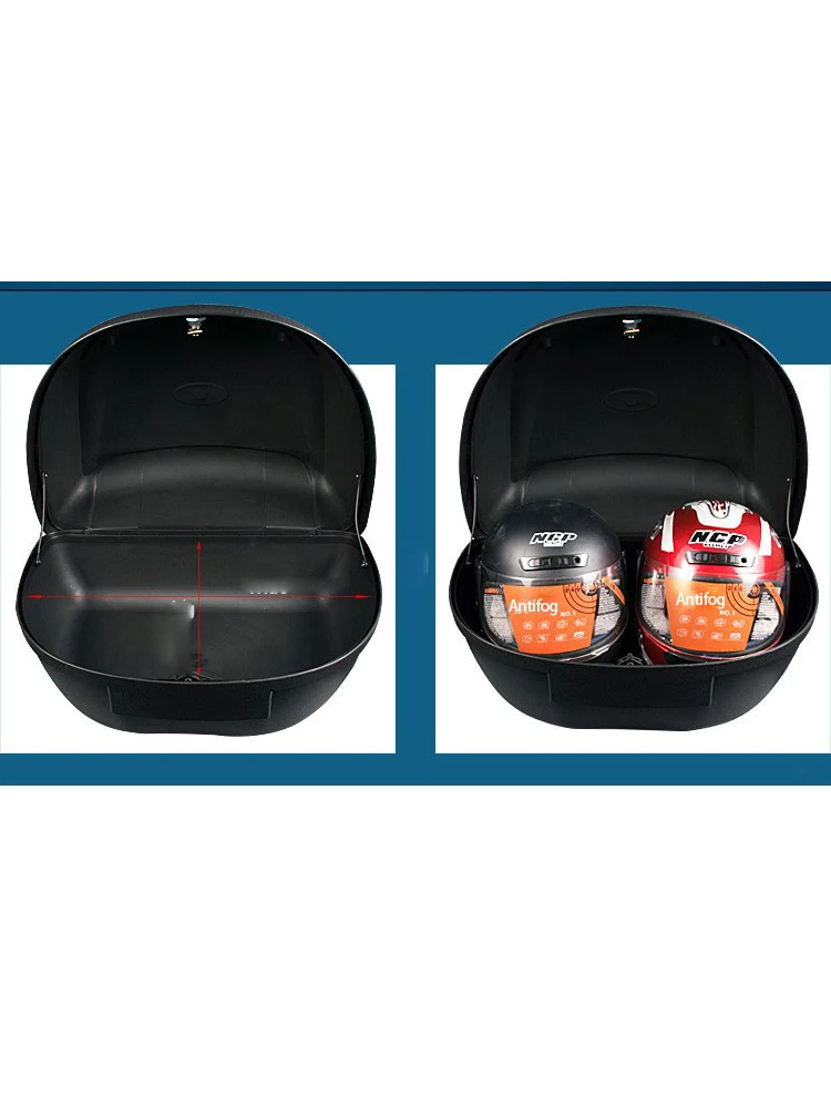50L super large motorcycle trunk trunk with bottom plate convenient quick removable portable high-end