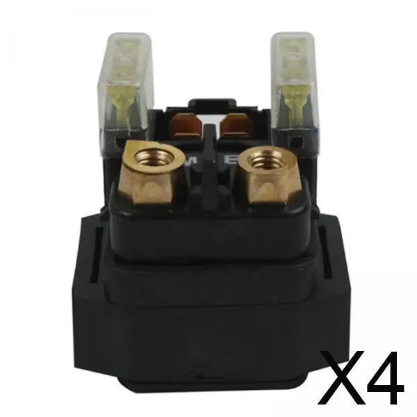 

Heavy Duty Motorcycle Starter Solenoid Relay Black Copper Rubber Easy Install Motorbike Spare Part for Universal Replacement