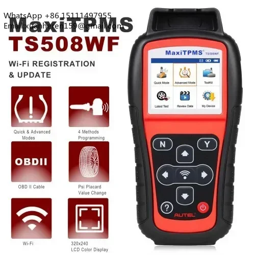 For Autel MaxiTPMS TS508WF TPMS Programming Tool MX-Sersors 315/433MHz Relearn Activate All Sensors Read Clear DTCs TPMS Reset