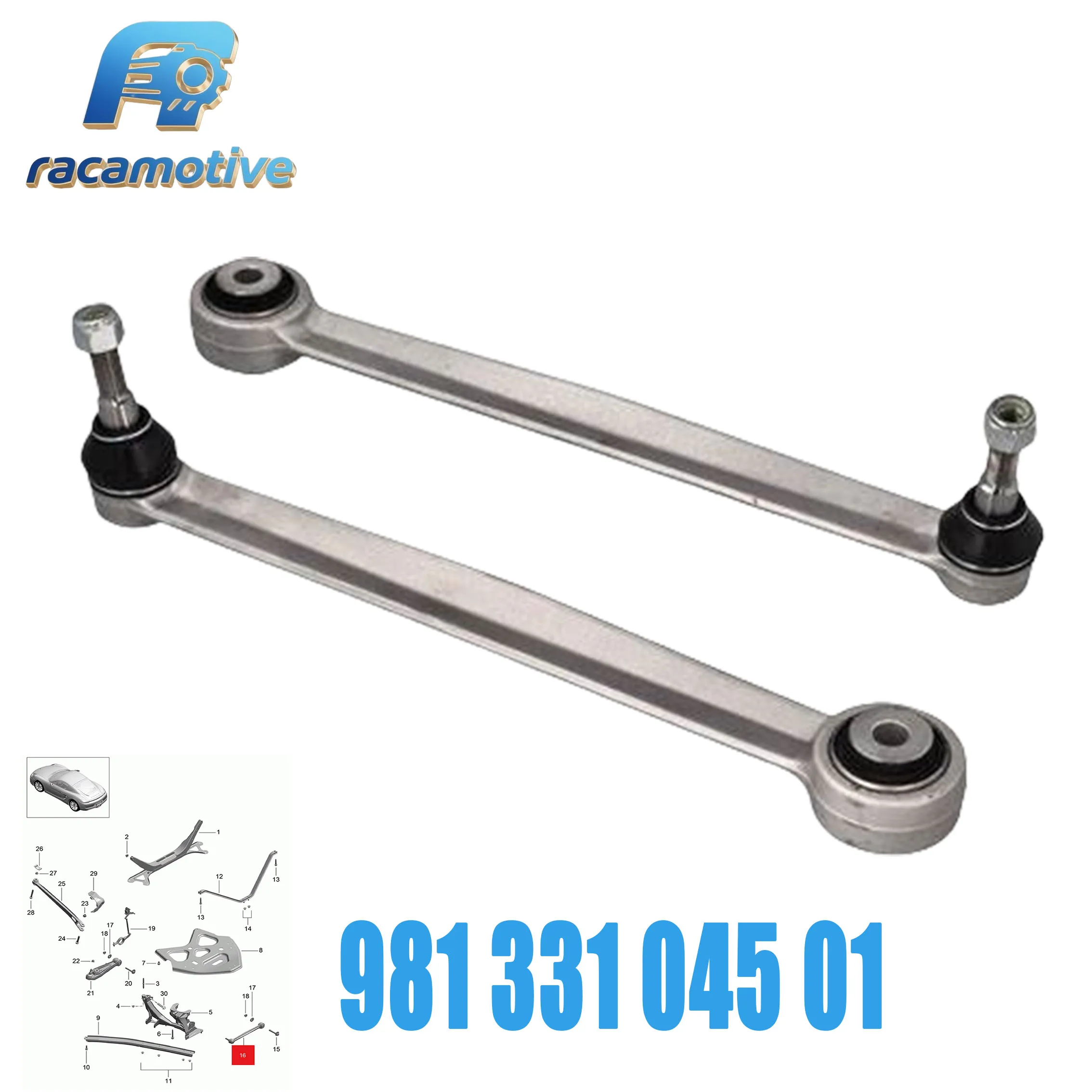 98133104501 98133104503 98133104502 for Porsche 982 718 Boxster Cayman Rear Suspension Left/Right Traction Control Arm.