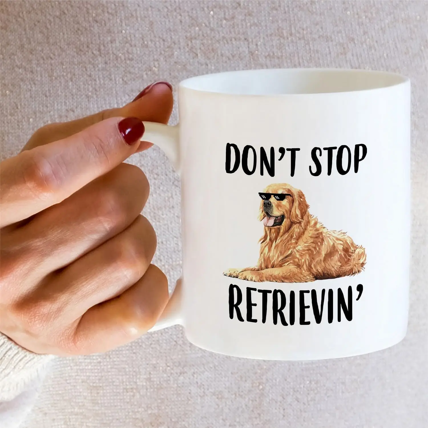 Don't Stop Retrievin Mugs For Dog Lovers Funny Birthday Christmas Gifts Novelty Coffee Cups 11 oz