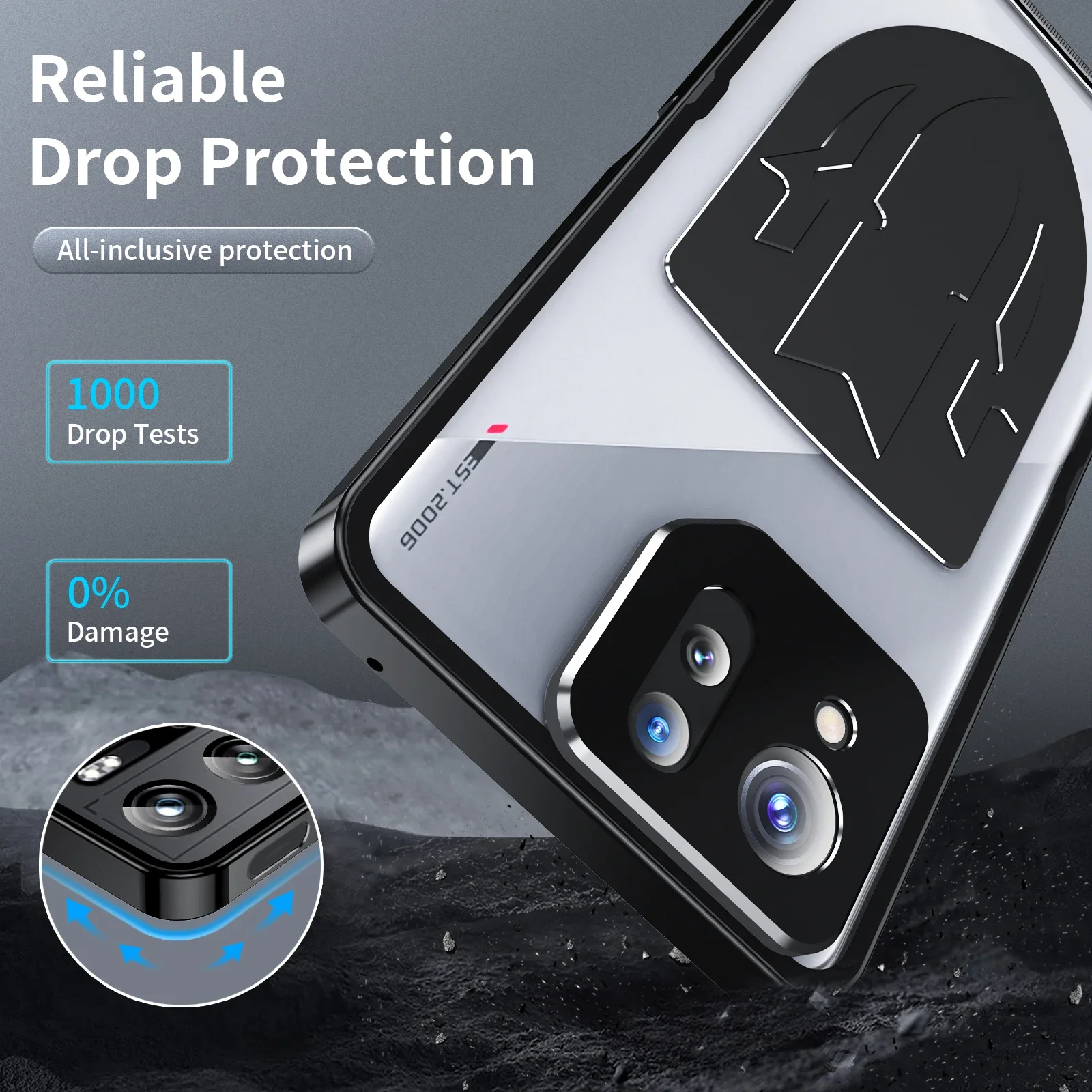 For Asus ROG Phone 8 Pro Case Metal Aluminum Alloy Bumper ROG Phone 8 Heat Dissipation Frame Acrylic Camera Protector Cover