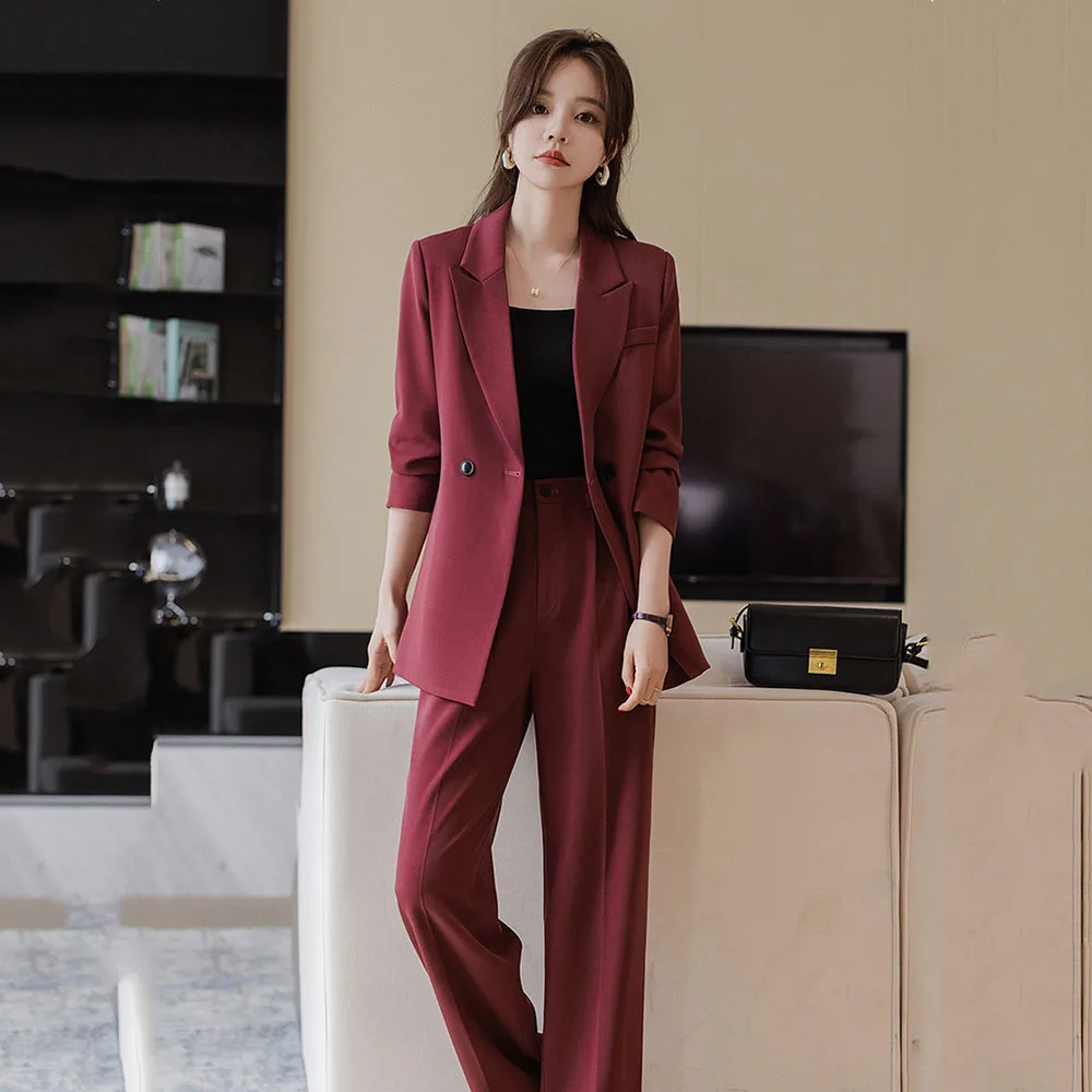 Fashion Temperament Suit Female Spring, Summer And Autumn 2024 New Professional Dress Temperament Goddess Fan Two-Piece SuitTide