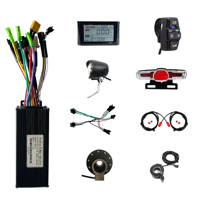 

For 750W-1000W Motor Electric Bike Motor Controller Kit with S900 LCD Display Horn Turning Switch E-Bike Light