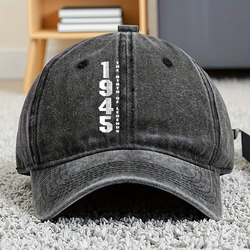 ولادة الأساطير 1945 75th هدية عيد ميلاد الموضة إلى الأمام قبعة بيسبول قبعة بيسبول كلاسيكية للرجال والنساء في الهواء الطلق فيشين