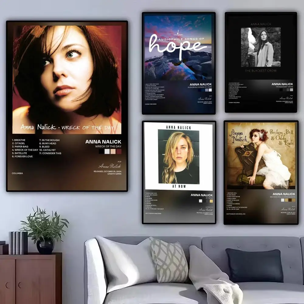 Singer A-Anna Nalick Poster Aesthetic Wall Art Poster Minimalist Bedroom Decor Cool Room Stuff