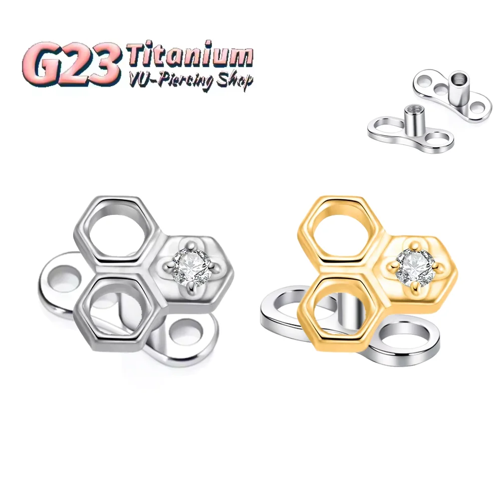 High-Quality F136 Titanium Alloy Honeycomb Clavicle Anchor Fashionable Minimalist Invisible Implantable Piercing Jewelry