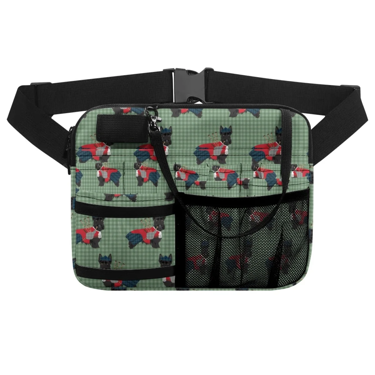 

Cute Pet Cute Puppy Print Large Capacity Multi Pocket Portable Medical Supplies Waistpack Durable Gift for Mother Lover Friend