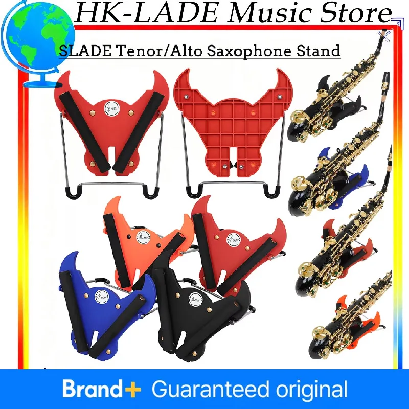 

SLADE Alto Saxophone Stand Bull Head Style Alto Saxophone Stand - Stainless Steel Foldable Triangular Base Adjustable Support