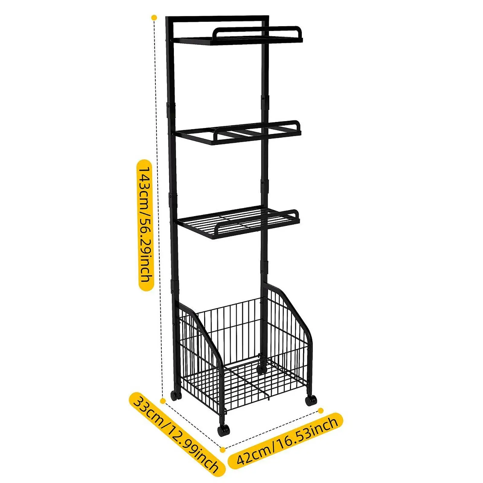 Indoor Basketball Rack Ball Storage Shelf for Sports Gear Badminton Toys