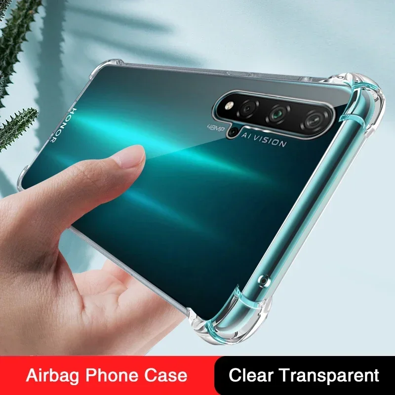 

Transparent Silicone Phone Case for Huawei Honor 20 Pro Lite 20i 20S 20E 20Pro 20Lite Soft Airbag Anti Knock Simple Luxury Cover