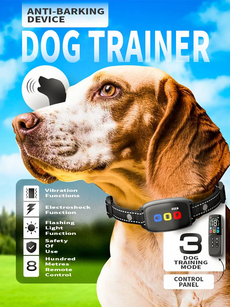 

Pet Dog Anti Barking Device Electric Dogs Training Collar Dog Collar Usb Chargeable Stop Barking Vibration Anti Bark Devices