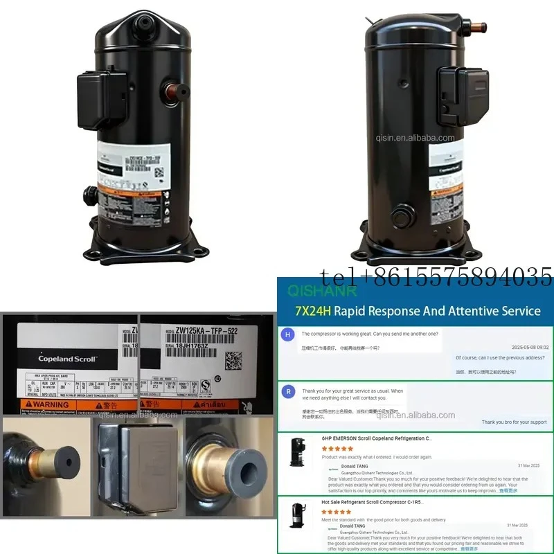 Compresor Scroll de Baja Temperatura Copeland ZX51KCE-TFD-524 para Sistemas de Refrigeración Comercial e Intercambiadores de Calor