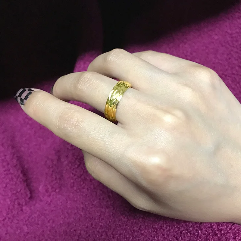 Personality Gothic Lace Rings For Women Stainless Steel Ring Men Luxury Brand Wedding Ring Men Jewelry