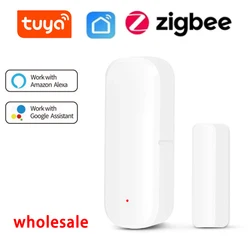 wholesale ZigBee Door Window Sensor Detector Tuya Smart Life App Home Security Protection Alarm System For Alexa GoogleAssistant