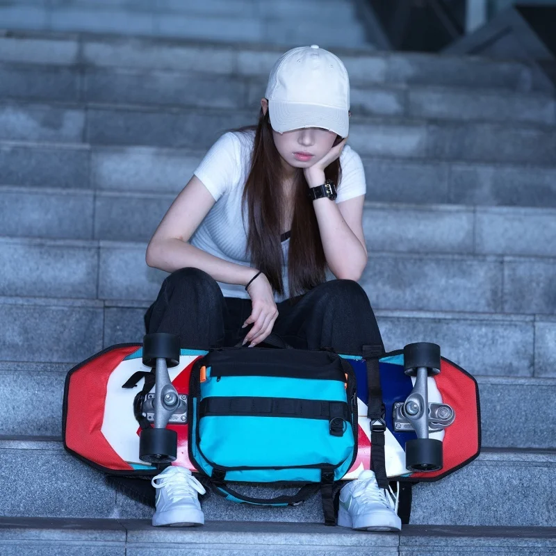 New Portable Skateboard Backpack for Big Fish Board Double Kick Decks Double Shoulder Skateboard Bag Protective Gear Storage Bag