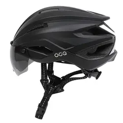 NEW Popular OGQ road bicycle helmet with cushioning, high-end milk silk inner pads, replaceable magnetic goggles, cycling helmet