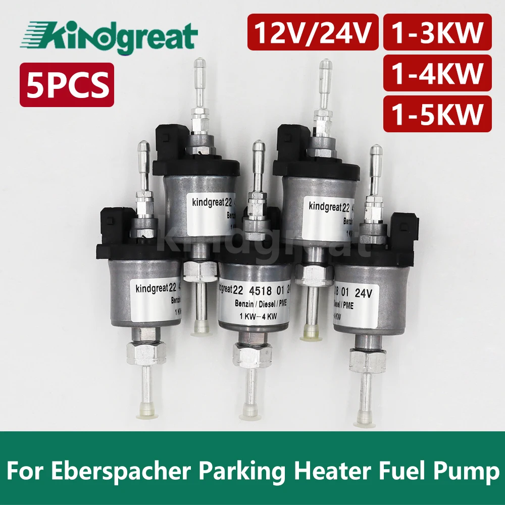 

5PCS/lot 12V/24V For Eberspacher Diesel parking heater Fuel Pump 1-3KW 1-4KW 1-5KW Fuel Oil Dosing Pump