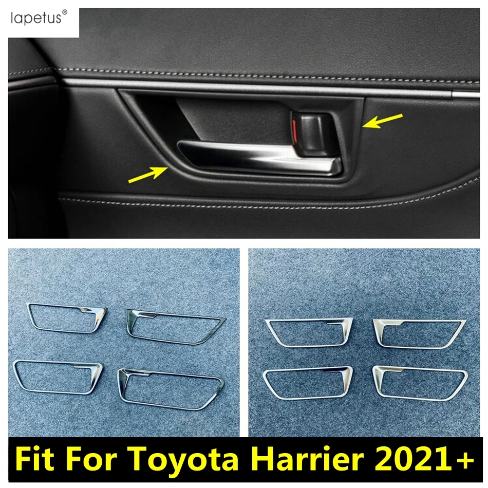 

Car Inner Door Handle Bowl Frame Decoration Cover Trim For Toyota Harrier 2021 -2023 Stainless Steel Silver Accessories Interior