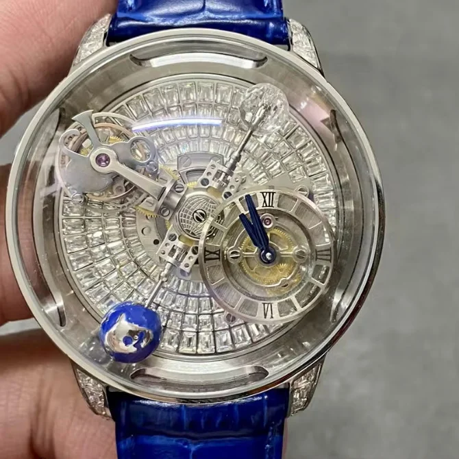 

2025 Luxury Trendy Men's Designer Mechanical Watch High Quality Double Axis Tourbillon Men's Watch 47mm