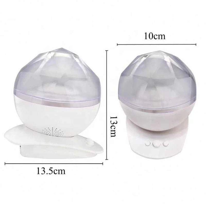 Proiettore Aurora Luce notturna d'atmosfera per camera da letto, Lampada LED alimentata tramite USB con 7 colori che cambiano e lettore musicale per l'arredamento della cameretta dei bambini