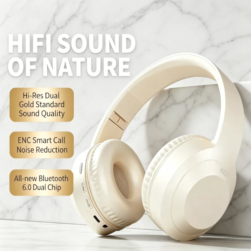 Over Ear HIFI Stereo M5 Headsets Wireless Bluetooth 5.3 Headphones Sports Gaming Earphones Support TF/AUX noise reduction