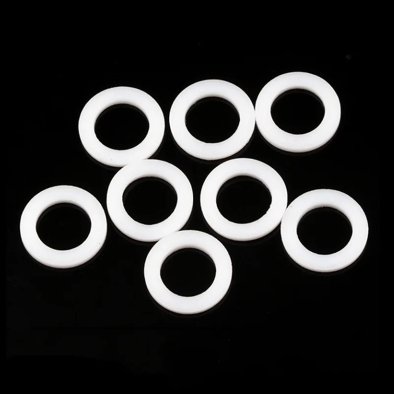 Arandela plana de PTFE M2 M2.5 M3 M4 M5 M6 M8 M10 M12 Junta de sellado blanca Espaciador resistente a altas temperaturas para junta de tubería de