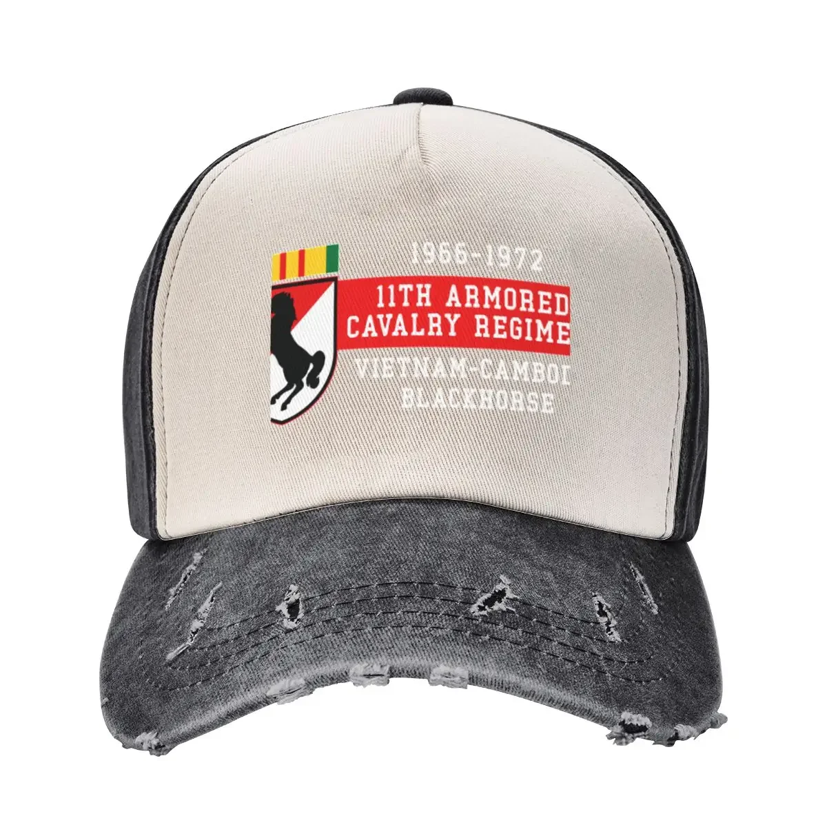 

11th Armored Cavalry / Vietnam - Cambodia Blackhorse Baseball Cap Vintage tea Hat Beach Outing Golf Men Women's