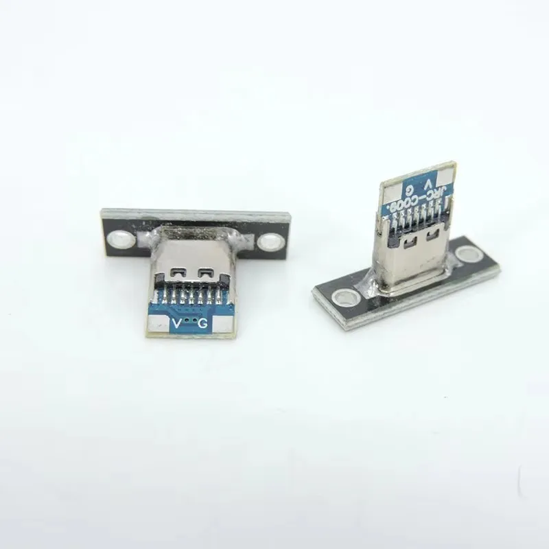 2-pin 4-pin Type-c USB 3.1 Jack Charging Data Interface Fixed Board Type-c Female Connector Charging Port Socket Fixing Plate E4