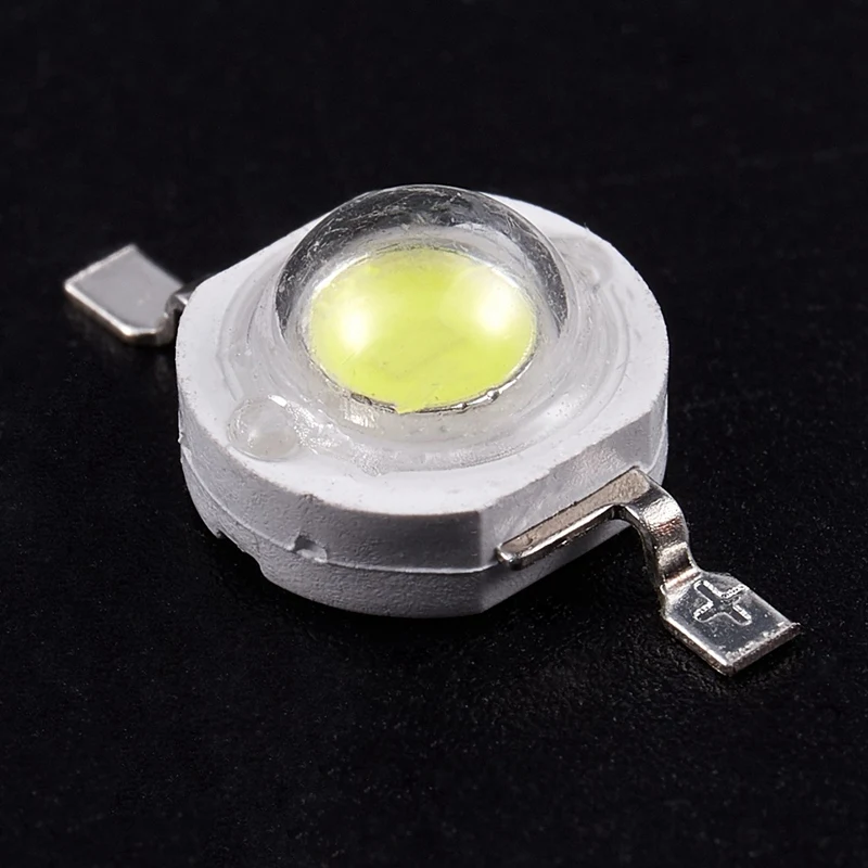 Emisor de cuentas LED blanco de alta potencia, 40 piezas, 2 pines, 3W, 170-190LM, 6000K