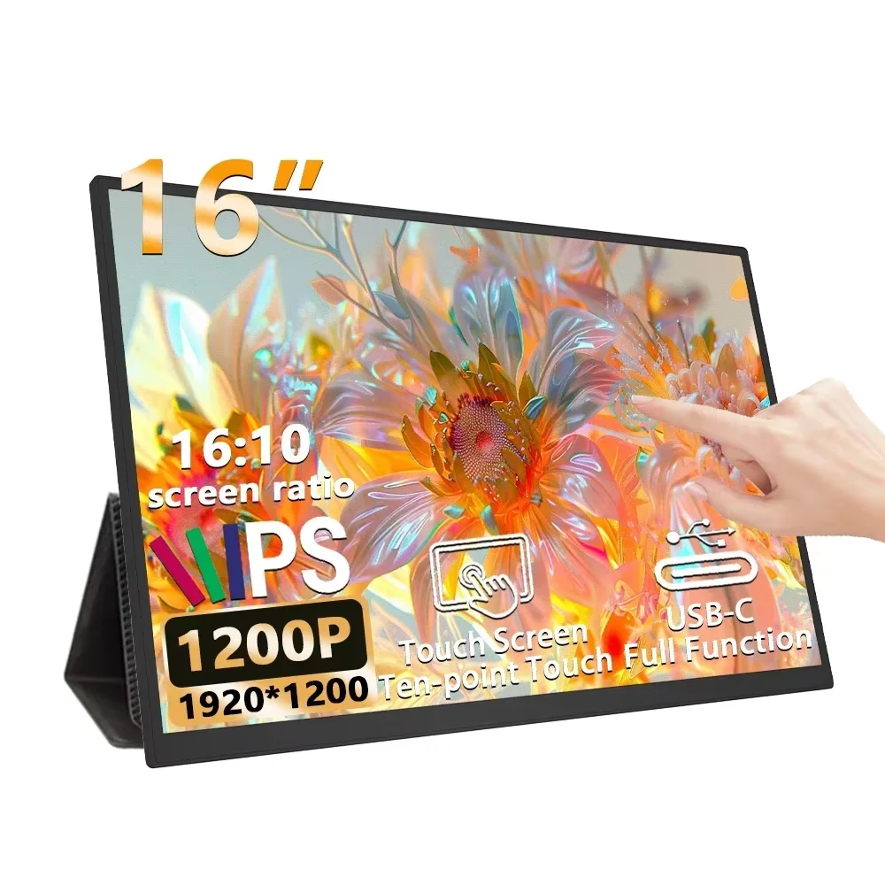 Portable Touchscreen Monitor For Laptop - MAFNKOU 16 İnç Taşınabilir Dokunmatik Ekranlı