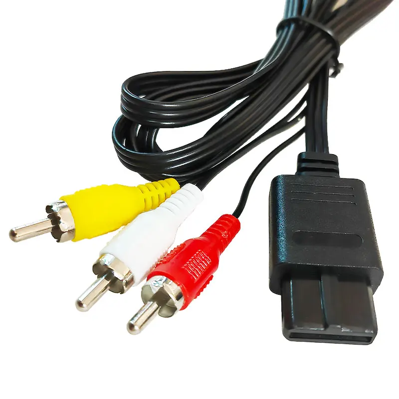 1.8m AV Audio Cable extend Composite Video Cord 6 Feet LineCompatible with Nintendo 64/N64/GameCube/NGC SNES SFC TV Game Console