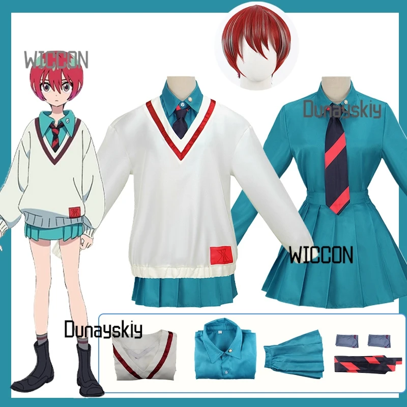 

$*()Amate Yuzuriha COS Аниме MACHU Костюм для девочек Школьная форма Юбка Толстовка наряд Хэллоуин JKJKJK NEW 2025 COS NICE! !! !